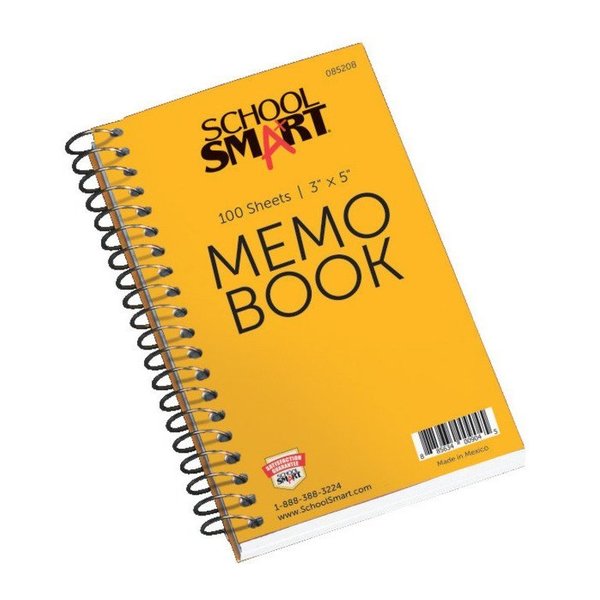 School Smart Side Opening Memo Notebook, 3 x 5 Inches, 100 Sheets P085208SS-5987